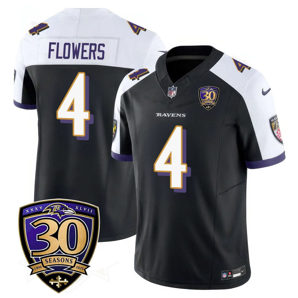 Baltimore Ravens Limited 30th Season Jersey - All Stitched