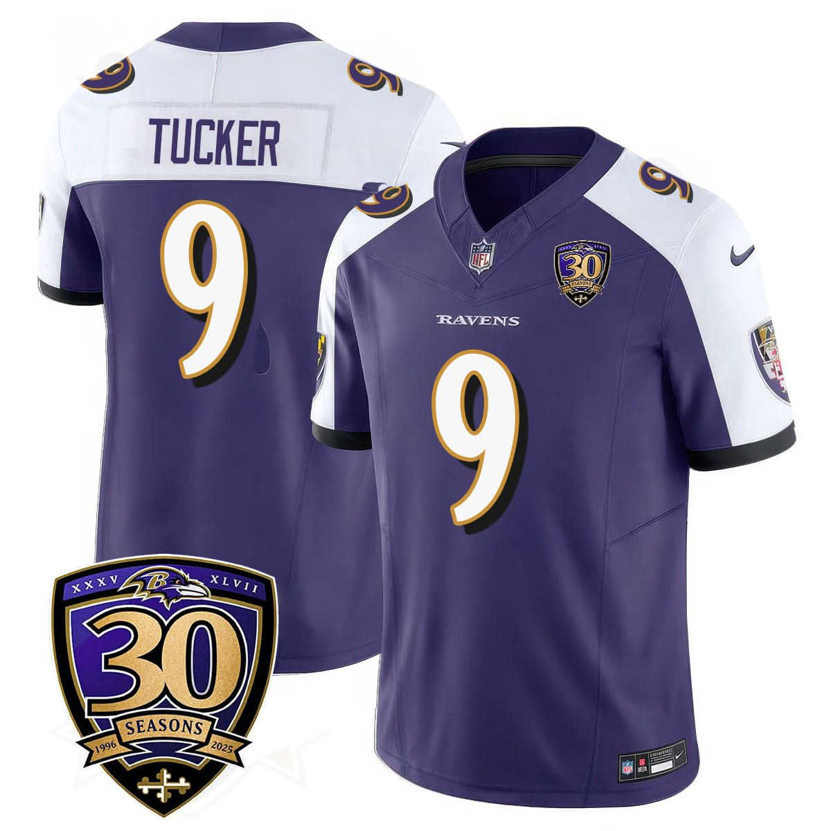 Baltimore Ravens Limited 30th Season Jersey - All Stitched