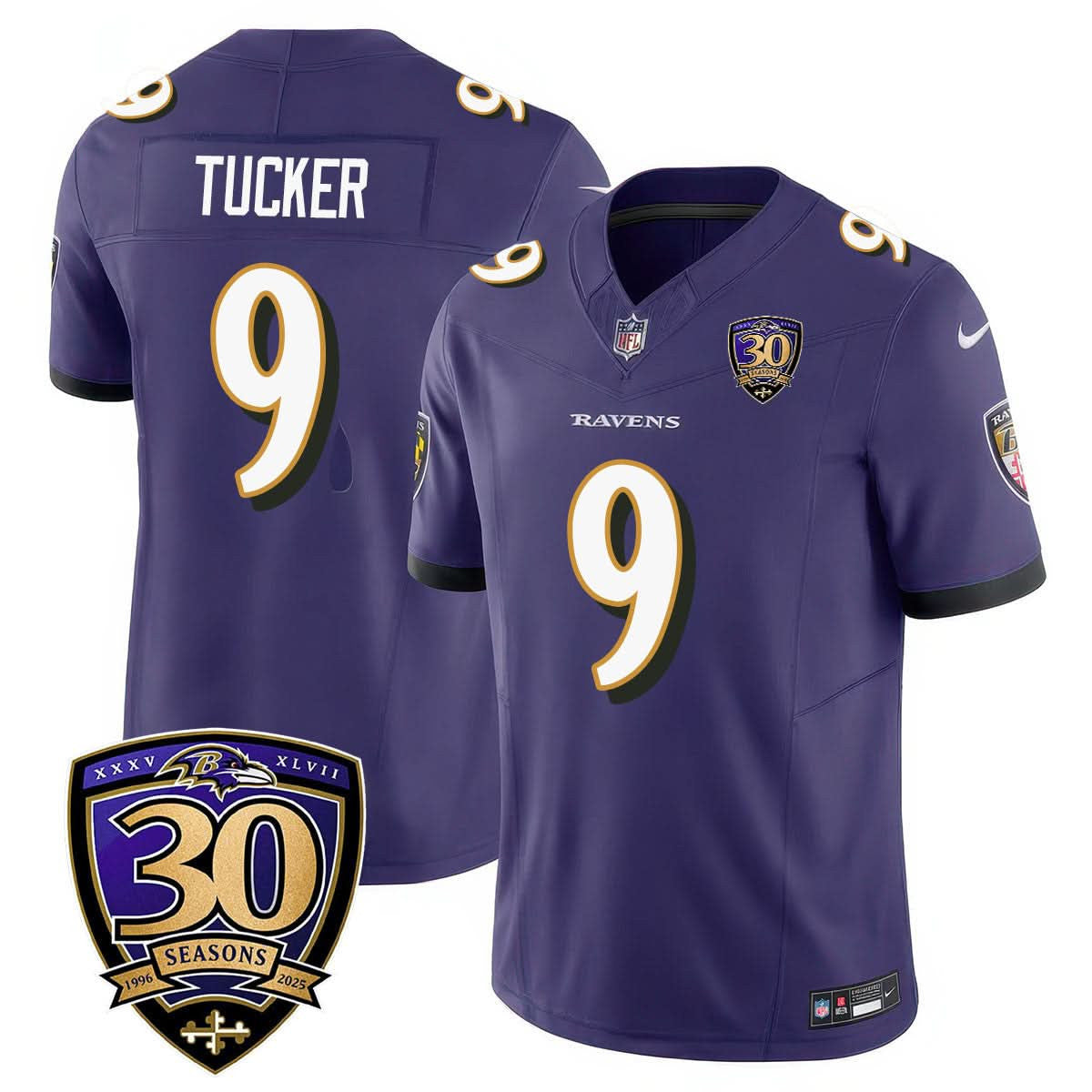 Baltimore Ravens Limited 30th Season Jersey - All Stitched