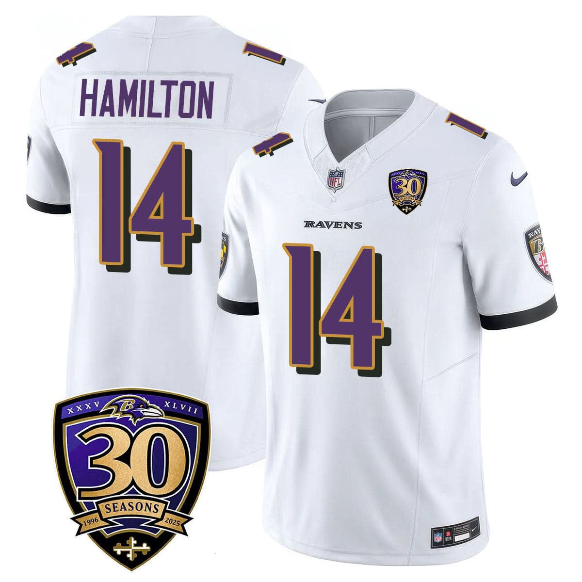 Baltimore Ravens Limited 30th Season Jersey - All Stitched