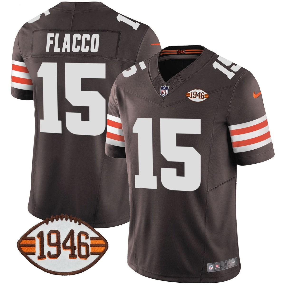 Browns 1946 75th Anniversary Patch Jersey - All Stitched