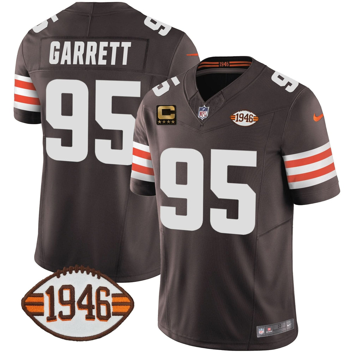 Browns 1946 75th Anniversary Patch Jersey - All Stitched