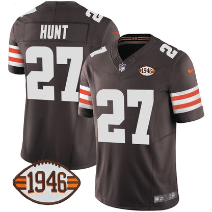 Browns 1946 75th Anniversary Patch Jersey - All Stitched