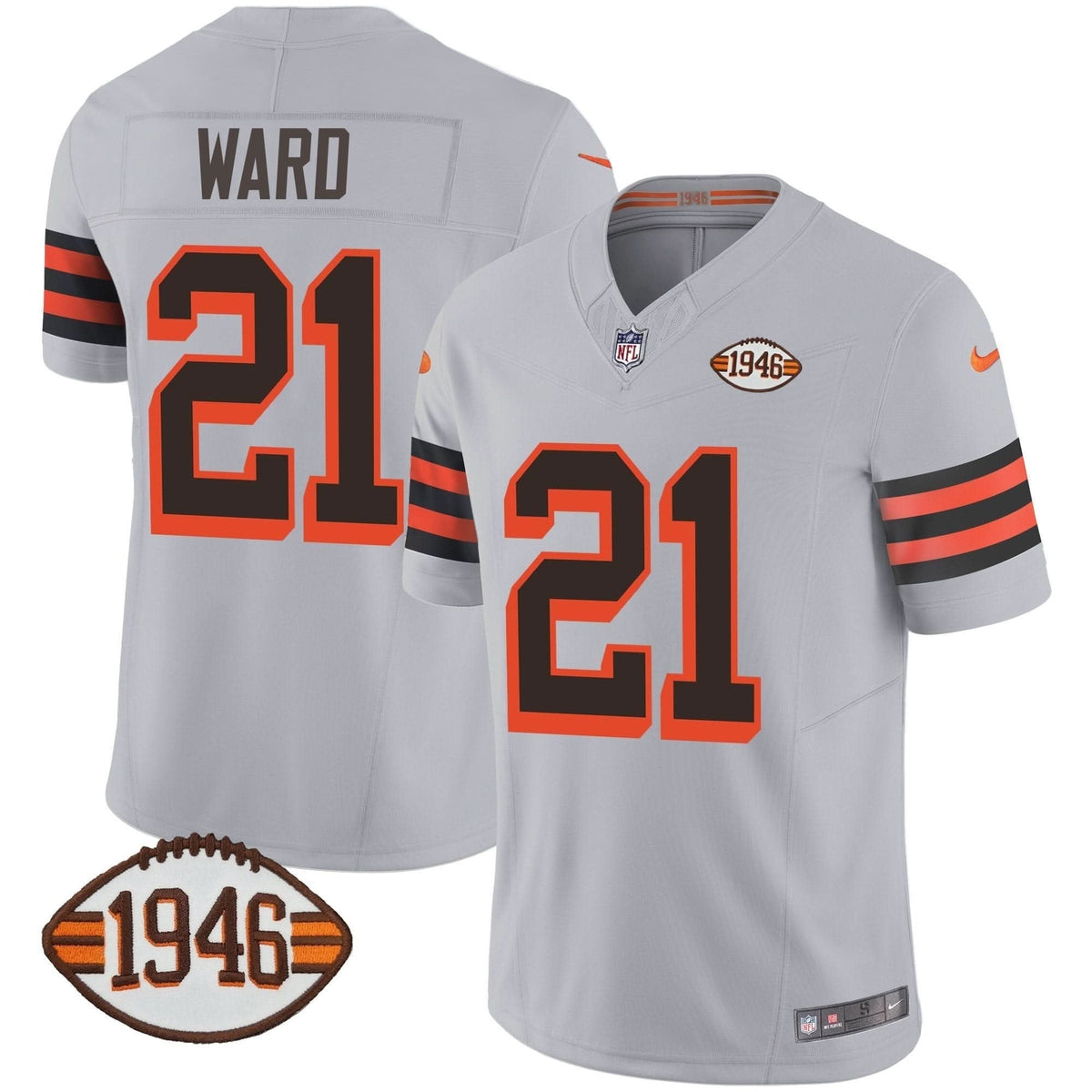 Browns 1946 75th Anniversary Patch Jersey - All Stitched