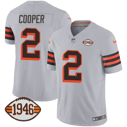 Browns 1946 75th Anniversary Patch Jersey - All Stitched