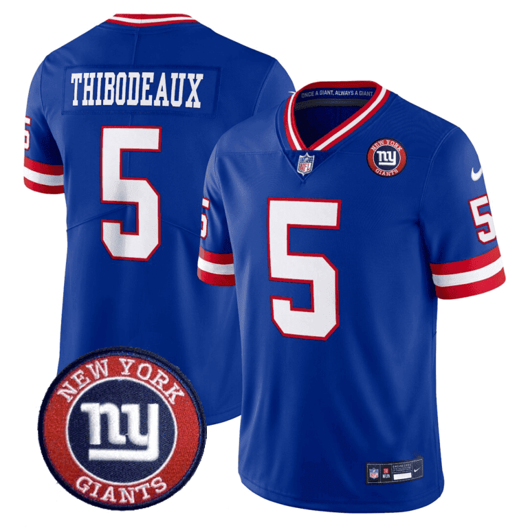 Giants Logo Patch Limited Jersey - All Stitched