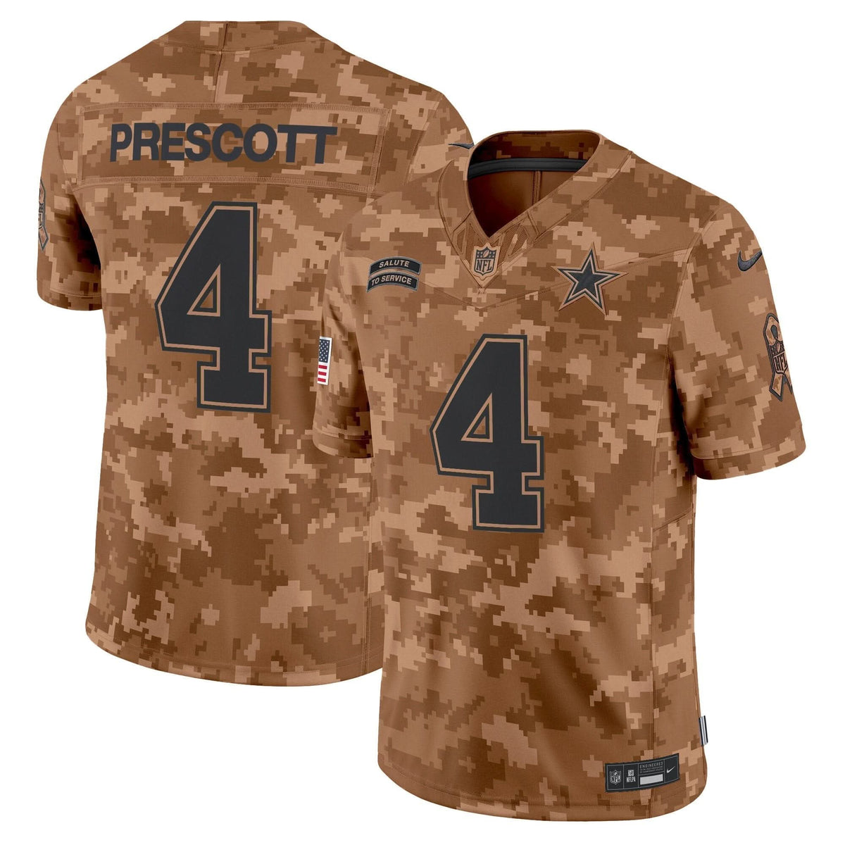 Dallas Cowboys 2024 Salute to Service Vapor Limited Jersey - All stitched
