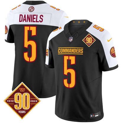 Washington Commanders 90th Anniversary Patch Vapor Limited Jersey - All Stitched