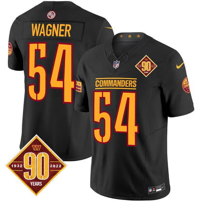 Washington Commanders 90th Anniversary Patch Vapor Limited Jersey - All Stitched
