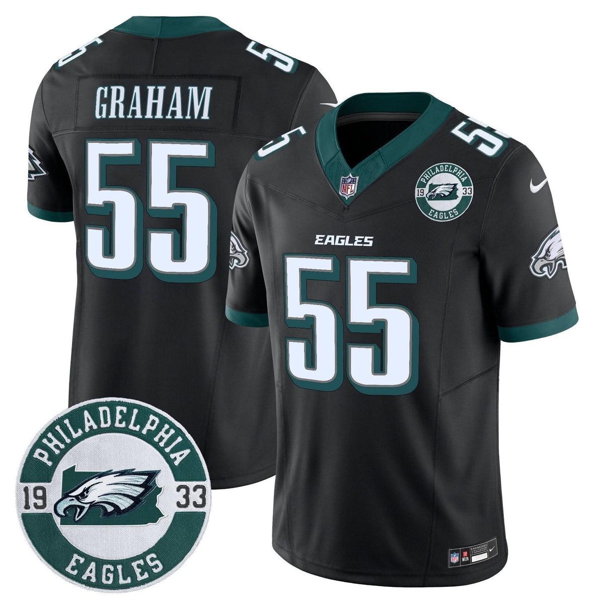 Eagles 2024 Vapor Limited Jersey - Est. 1933 Patch - All Stitched