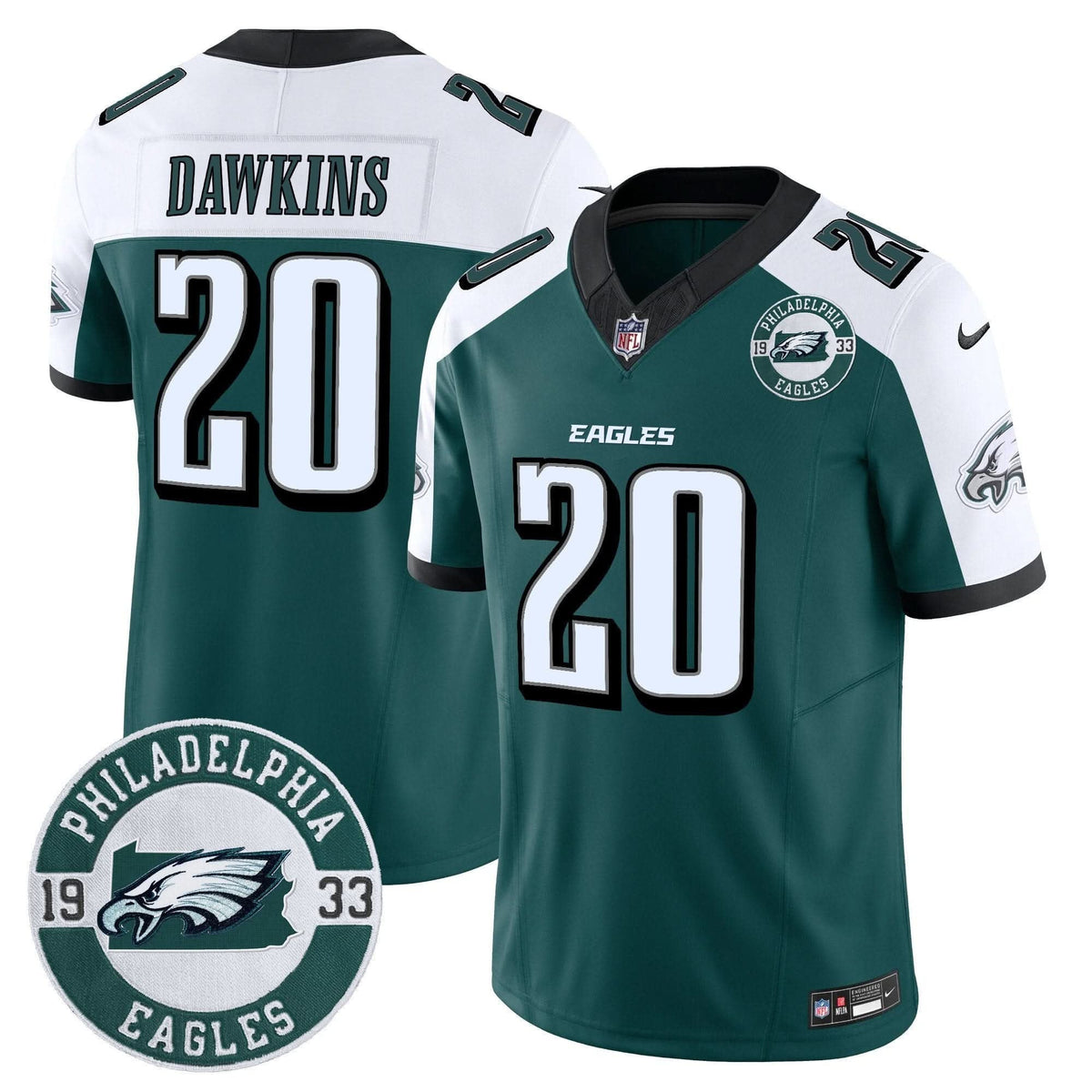 Eagles 2024 Vapor Limited Jersey - Est. 1933 Patch - All Stitched
