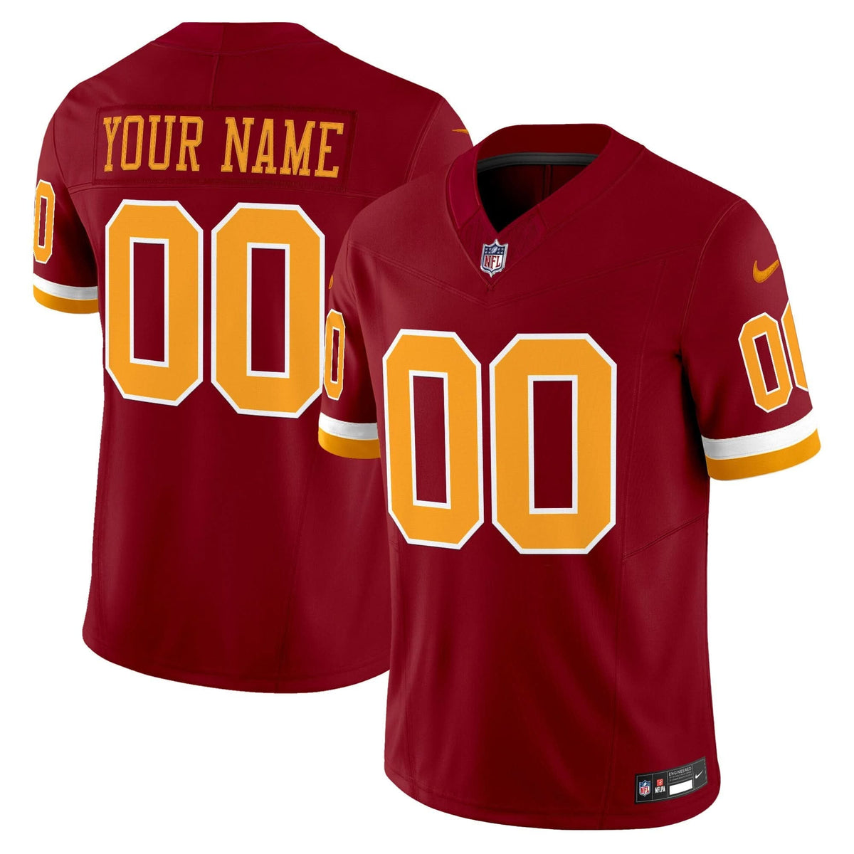 Washington Redskins Throwback Vapor Limited Custom Jersey - All Stitched
