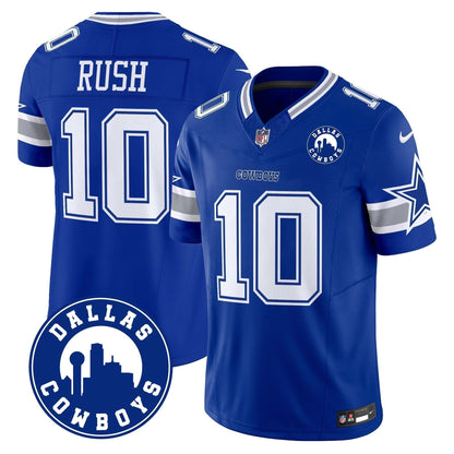 Cowboys "Dallas City" Patch Vapor Limited Jersey - All Stitched