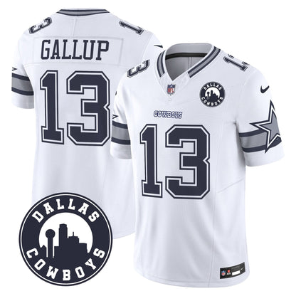 Cowboys "Dallas City" Patch Vapor Limited Jersey - All Stitched