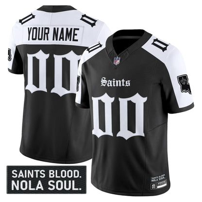 New Orleans Saints 'Gothic Vieux CarrÃÂ© Edition' Vapor Custom Jersey - All Stitched