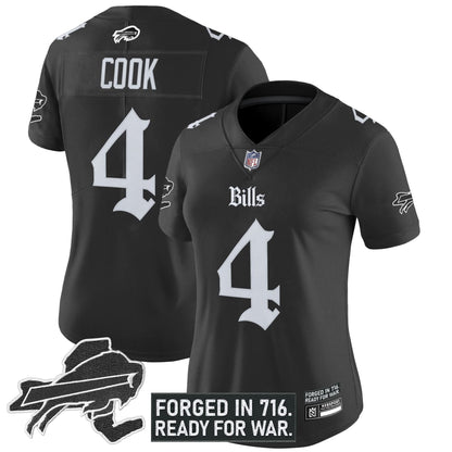 Women's Buffalo Bills 'Gothic Cold Front Edition' Vapor Limited Jersey - All Stitched