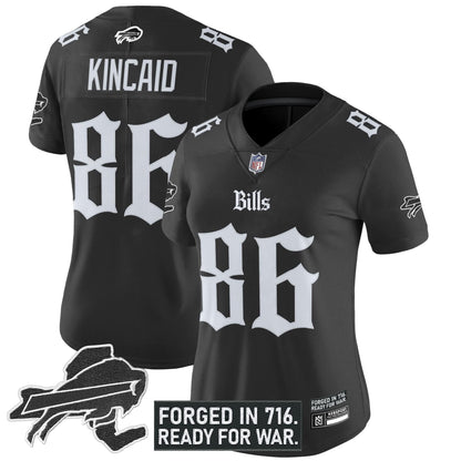Women's Buffalo Bills 'Gothic Cold Front Edition' Vapor Limited Jersey - All Stitched