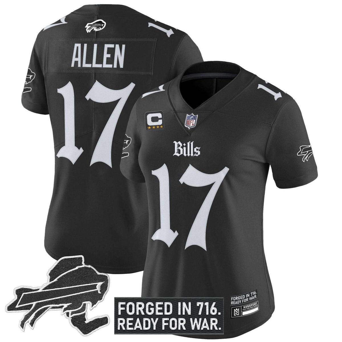 Women's Buffalo Bills 'Gothic Cold Front Edition' Vapor Limited Jersey - All Stitched