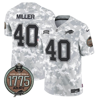 Bills 2024 Salute to Service Establishment Year Patch Vapor Limited Jersey - All Stitched