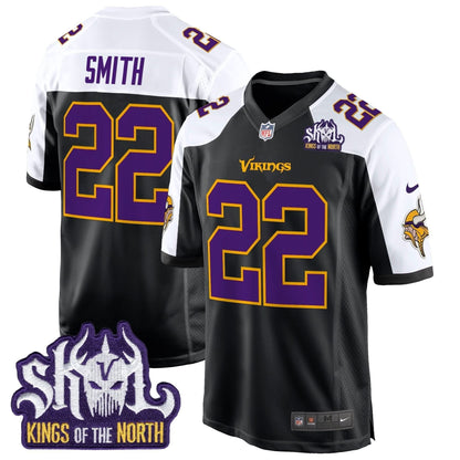 Minnesota Vikings King Of The North Patch Throwback Game Jersey - All Stitched