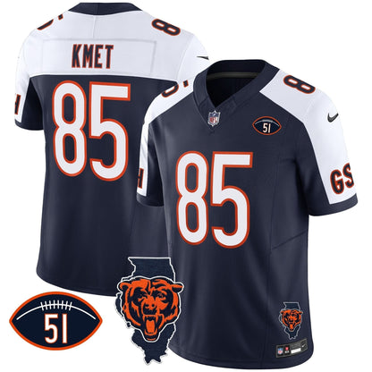 Bears Illinois Patch Vapor Jersey - All Stitched