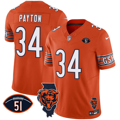 Bears Illinois Patch Vapor Jersey - All Stitched