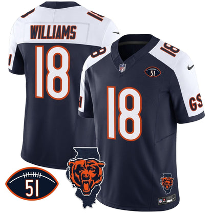 Bears Illinois Patch Vapor Jersey - All Stitched