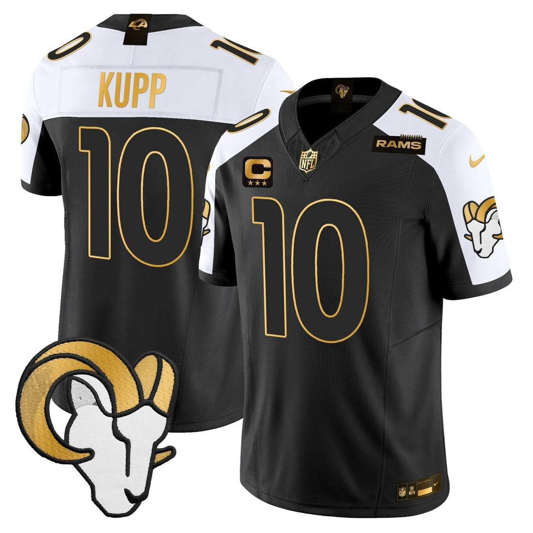 Los Angeles Rams 2024 Gold Vapor Limited Jersey - All Stitched