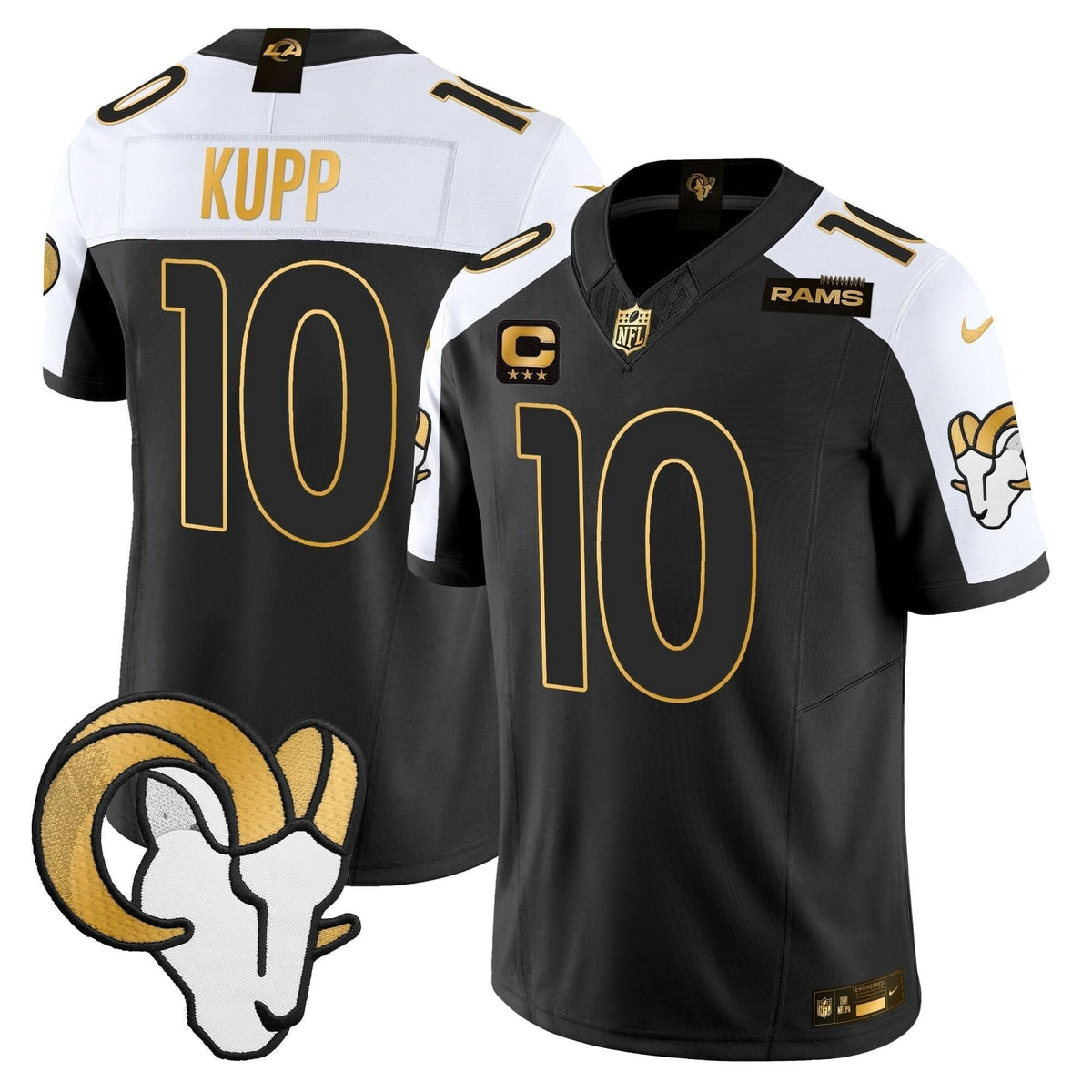 Los Angeles Rams 2024 Gold Vapor Limited Jersey - All Stitched