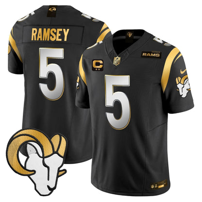 Los Angeles Rams 2024 Gold Vapor Limited Jersey - All Stitched