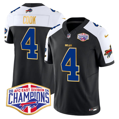 Bills 2024 AFC East Division Champions Gold Trim Vapor Limited Jersey - All Stitched