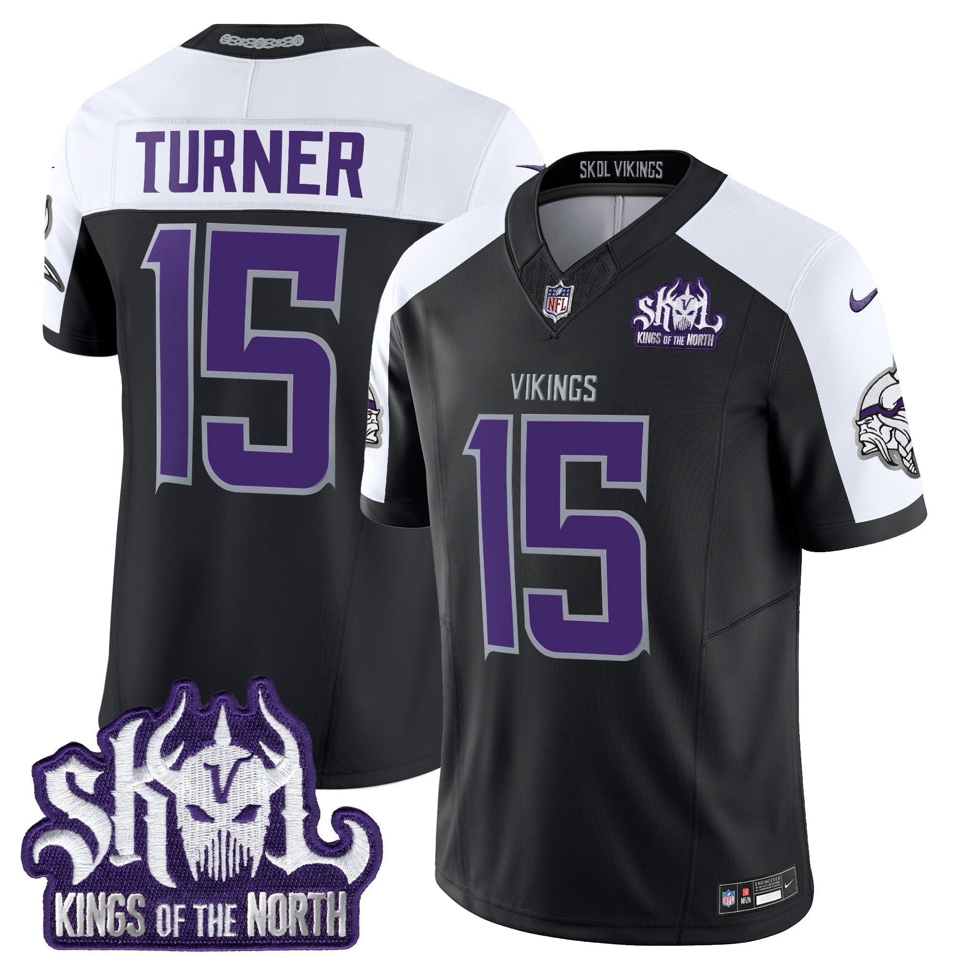 Minnesota Vikings 2025 Winter Warrior Skol Patch Vapor Limited Jersey - All Stitched