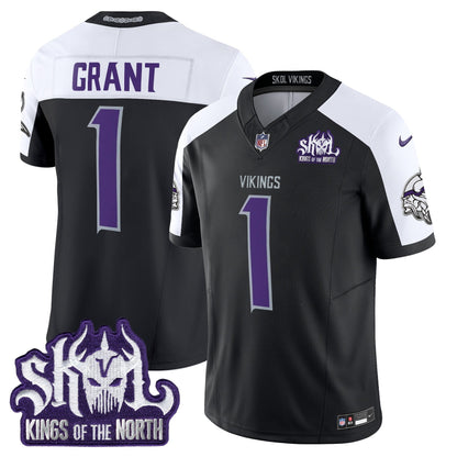 Minnesota Vikings 2025 Winter Warrior Skol Patch Vapor Limited Jersey - All Stitched