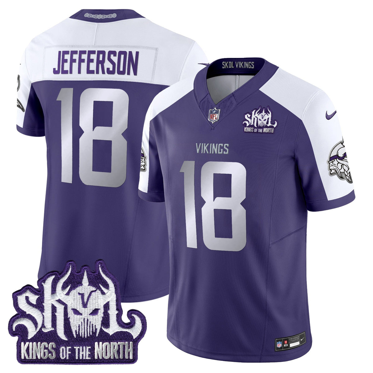 Minnesota Vikings 2025 Winter Warrior Skol Patch Vapor Limited Jersey - All Stitched