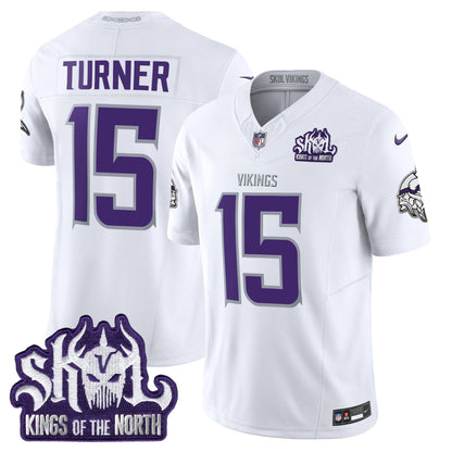 Minnesota Vikings 2025 Winter Warrior Skol Patch Vapor Limited Jersey - All Stitched