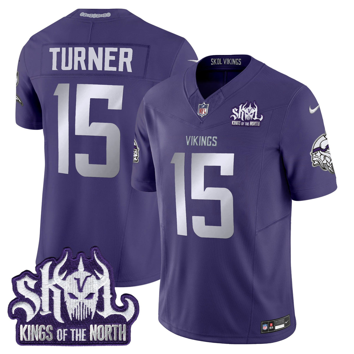 Minnesota Vikings 2025 Winter Warrior Skol Patch Vapor Limited Jersey - All Stitched