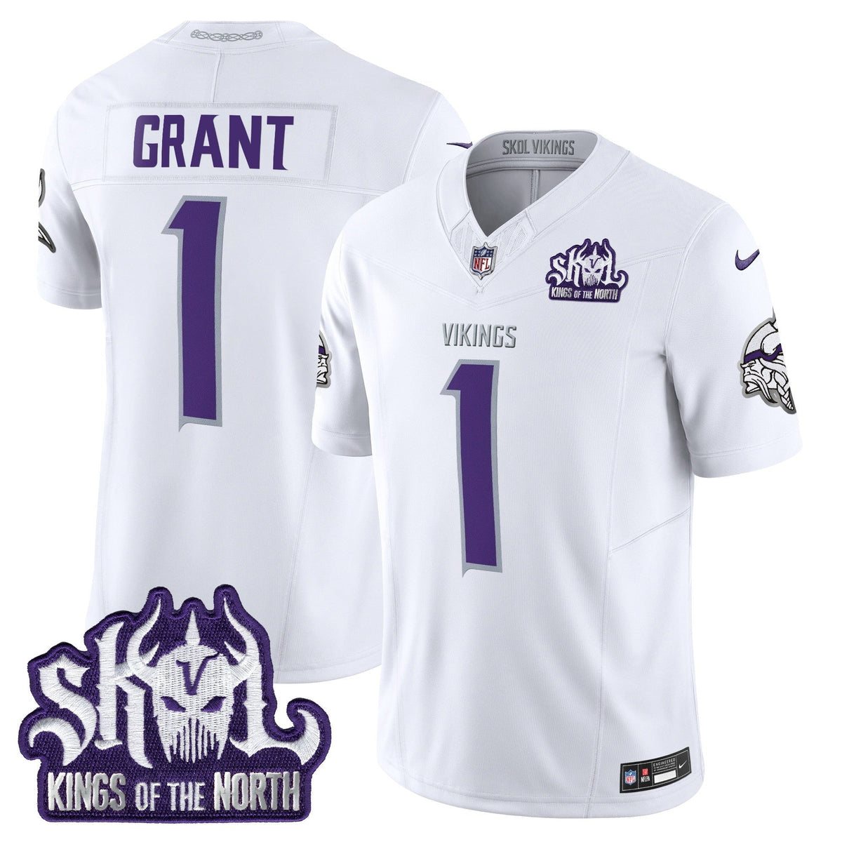 Minnesota Vikings 2025 Winter Warrior Skol Patch Vapor Limited Jersey - All Stitched