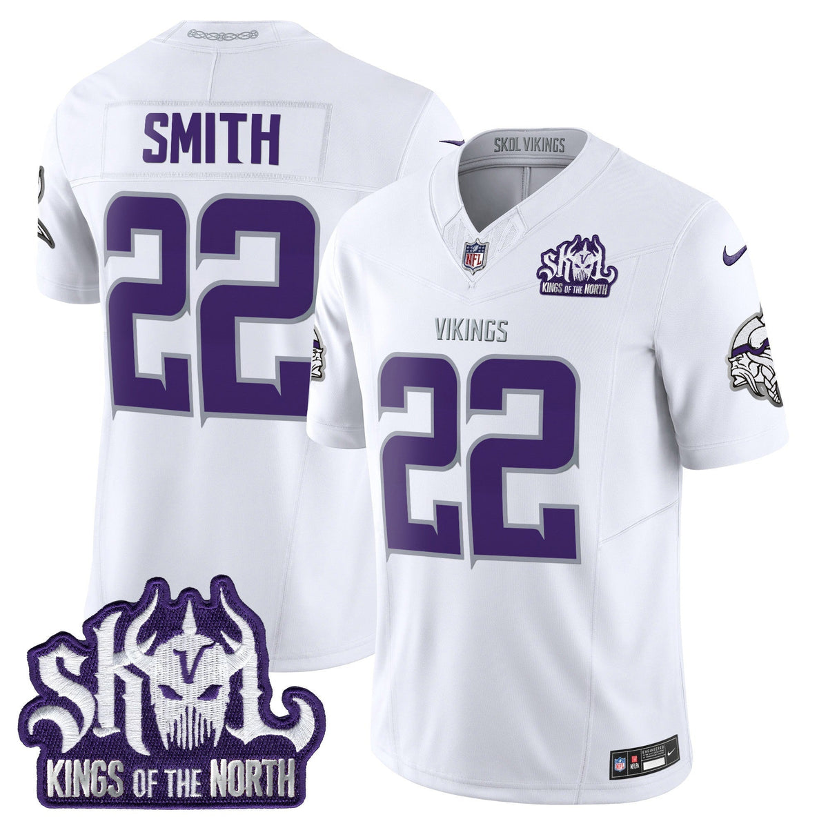 Minnesota Vikings 2025 Winter Warrior Skol Patch Vapor Limited Jersey - All Stitched