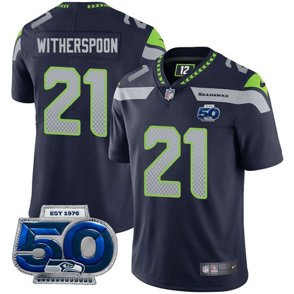 Seattle Seahawks 50th Season Vapor Limited Jersey - All Stitched
