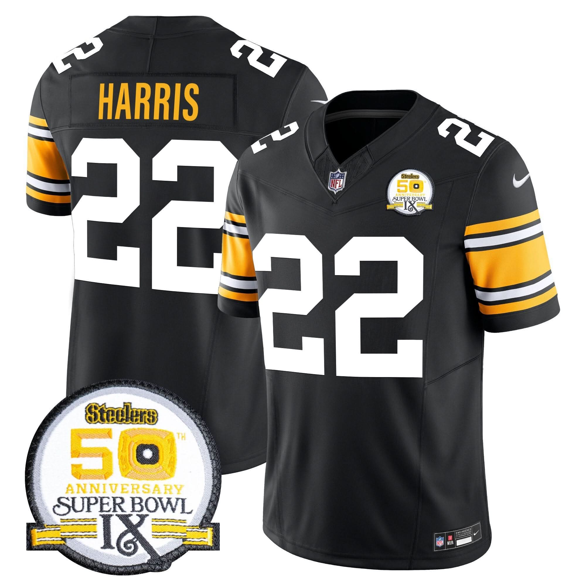 Pittsburgh Steelers Throwback 2024 Vapor Limited Jersey - All Stitched