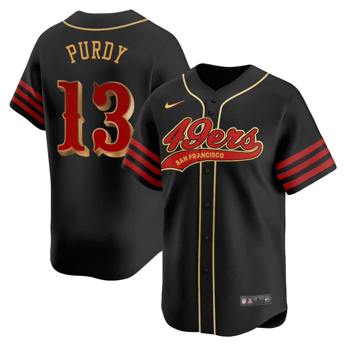 San Francisco 49ers Rivalry Series Baseball Jersey - All Stitched