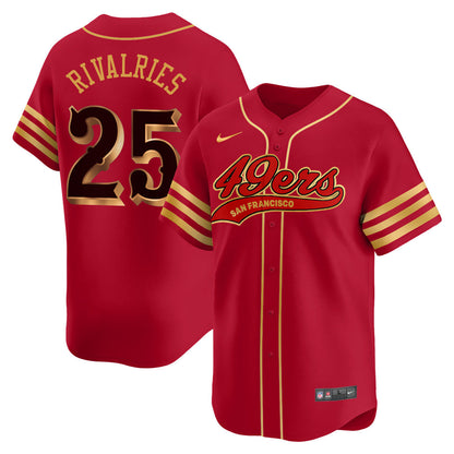 San Francisco 49ers Rivalry Series Baseball Jersey - All Stitched