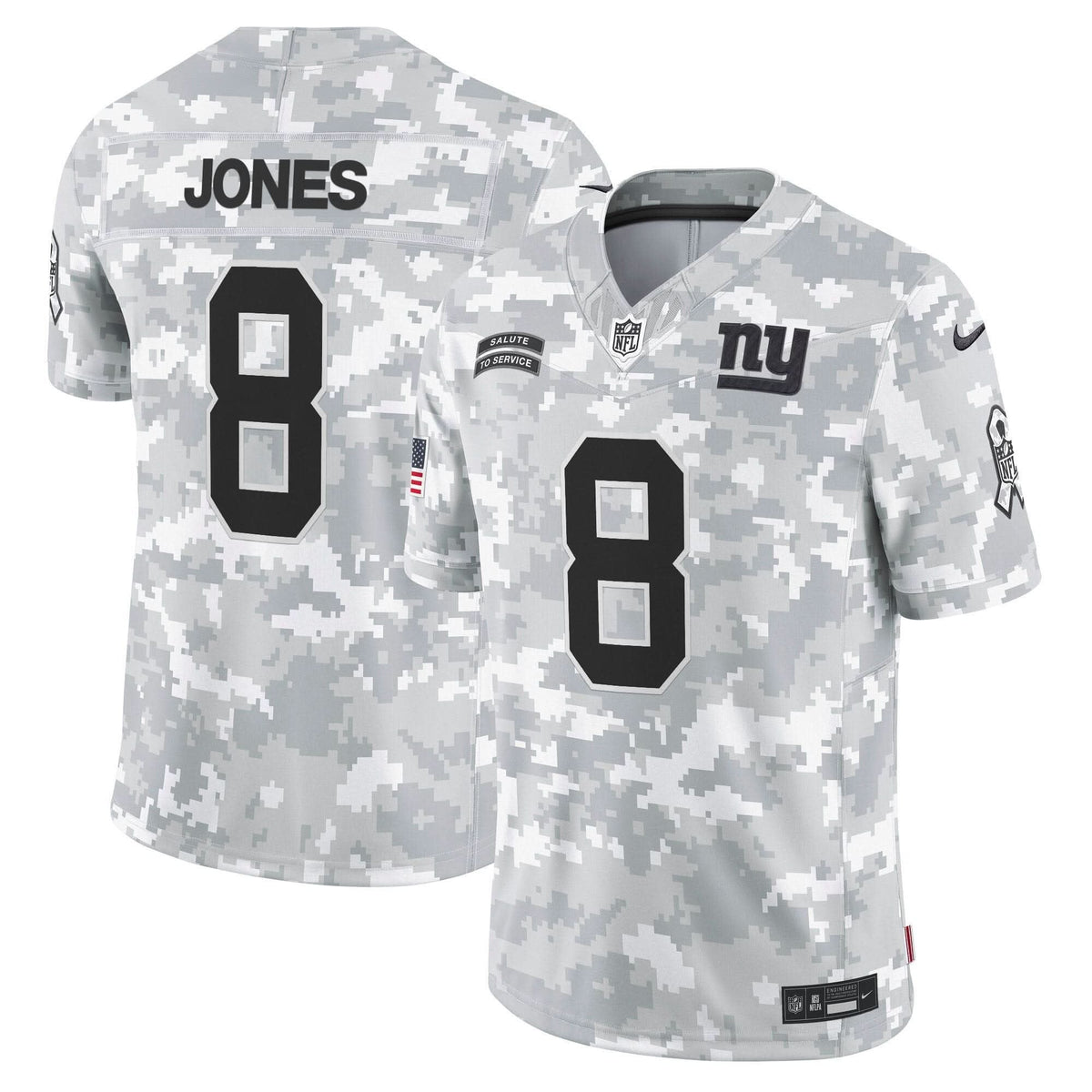 New York Giants 2024 Salute to Service Vapor Limited Jersey - Arctic Camo - All stitched