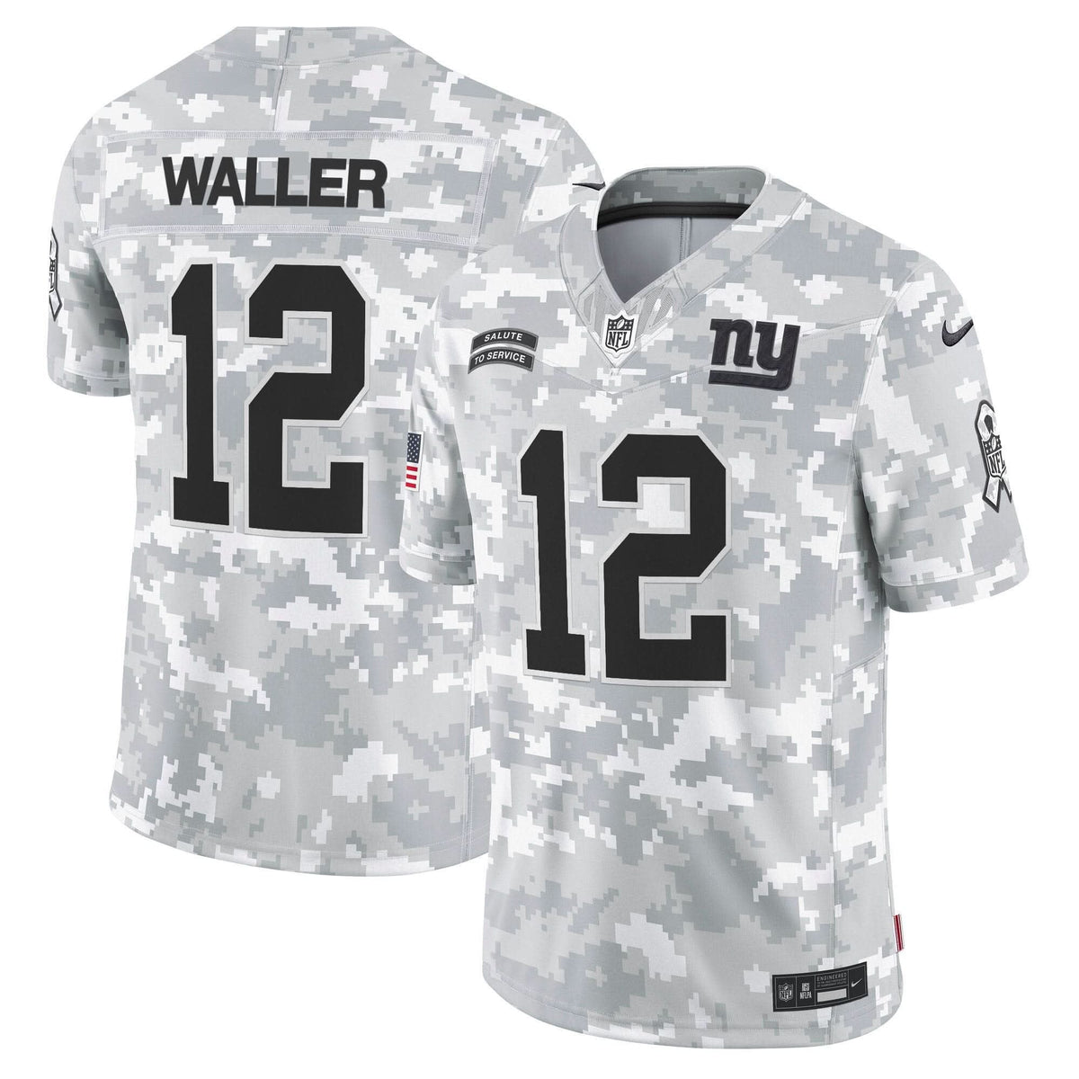 New York Giants 2024 Salute to Service Vapor Limited Jersey - Arctic Camo - All stitched