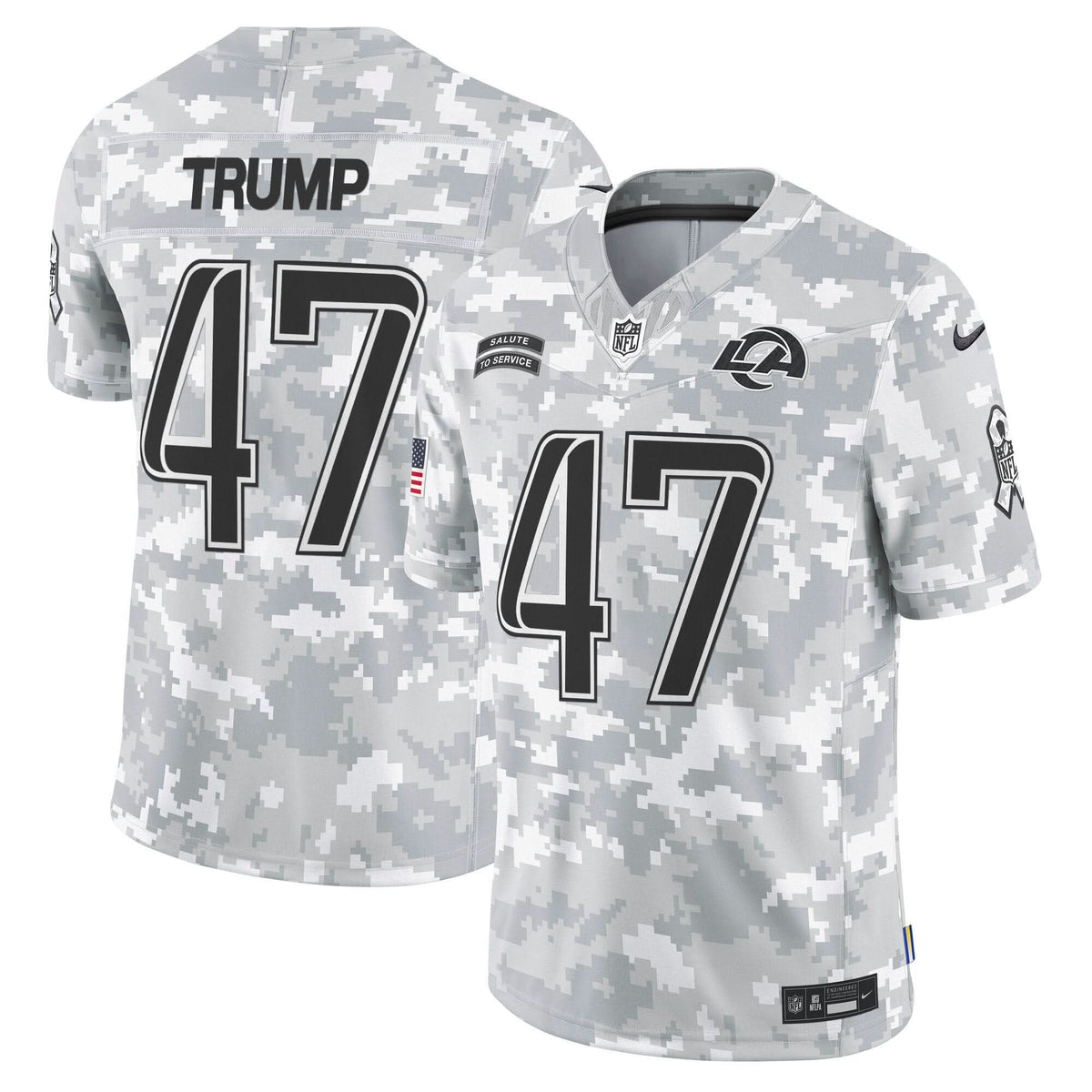 Rams 2024 Salute to Service Vapor Limited Jersey - Arctic Camo - All Stitched
