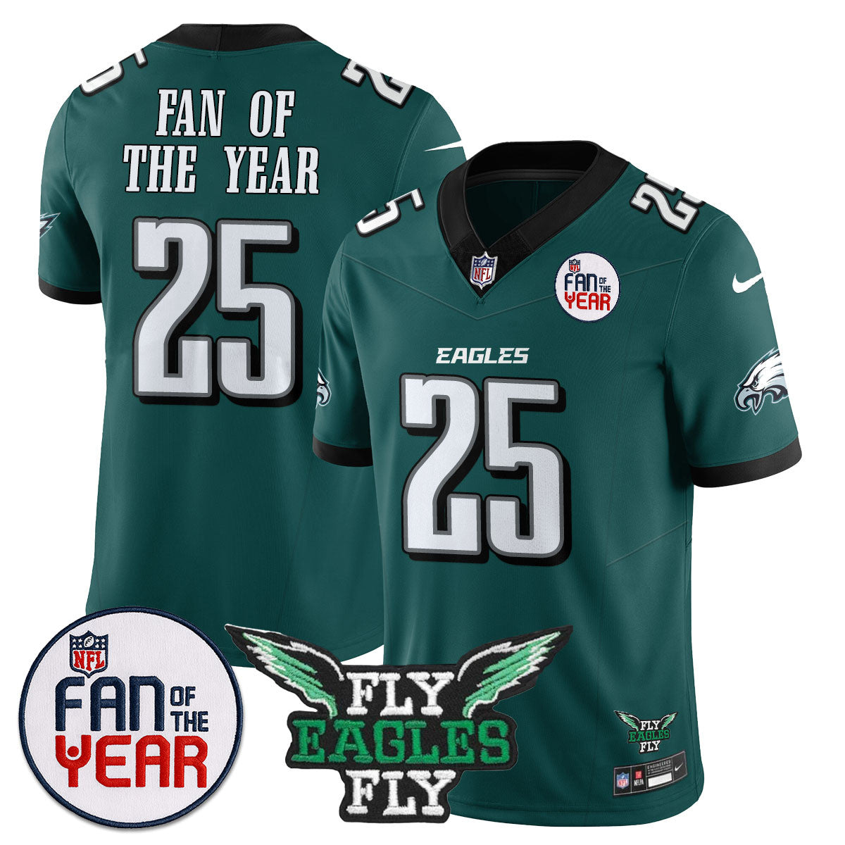 Philadelphia Eagles "Fan Of The Year" Jersey - All Stitched