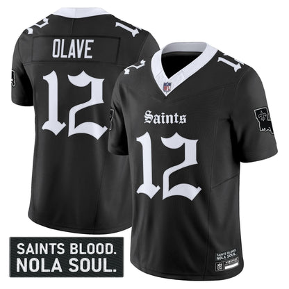 New Orleans Saints 'Gothic Vieux CarrÃÂ© Edition' Vapor Jersey - All Stitched