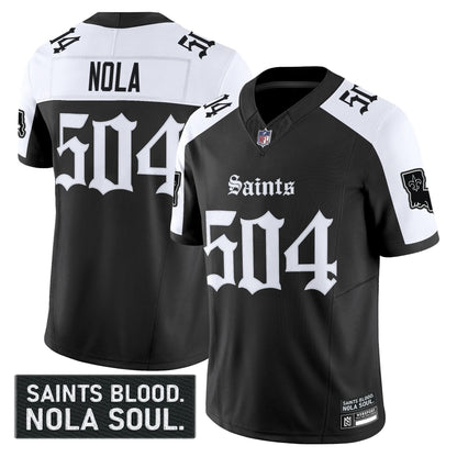 New Orleans Saints 'Gothic Vieux CarrÃÂ© Edition' Vapor Jersey - All Stitched