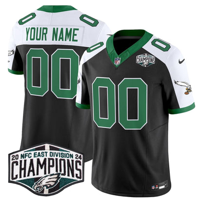 Philadelphia Eagles Kelly Green 2024 NFC East Division Champions Vapor Limited Custom Jersey V2 - All Stitched