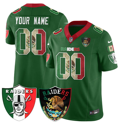 Las Vegas Raiders Mexico Vapor Limited Custom Jersey - All Stitched